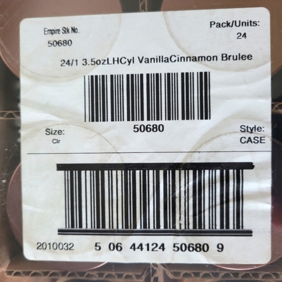 3/$5 Scented Glass Covered Jar Vanilla Cinnamon Brûlée 3.5oz Candles - Picture 8 of 13